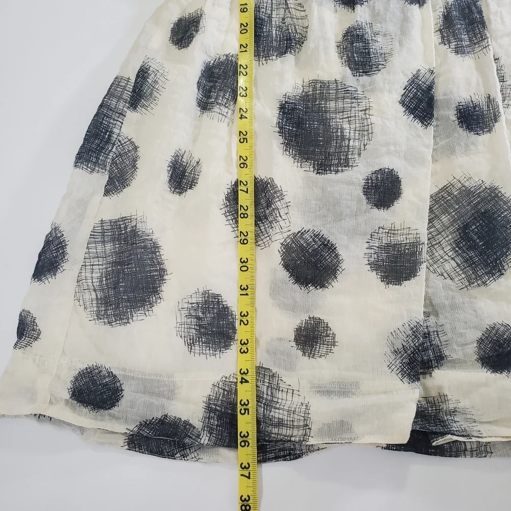 2421 * Betsey Johnson Polka Dot Sleeveless Mini Dress Black Ivory Size 10